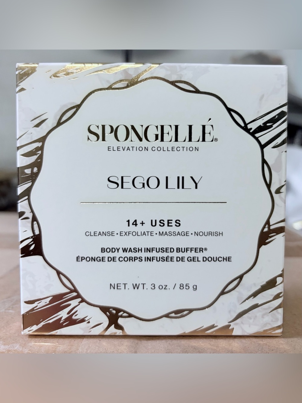 Spongelle Sego Lily Elevation Collection Body Wash Infused Buffer NIB